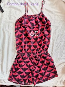 Combi short fille 12 ans 